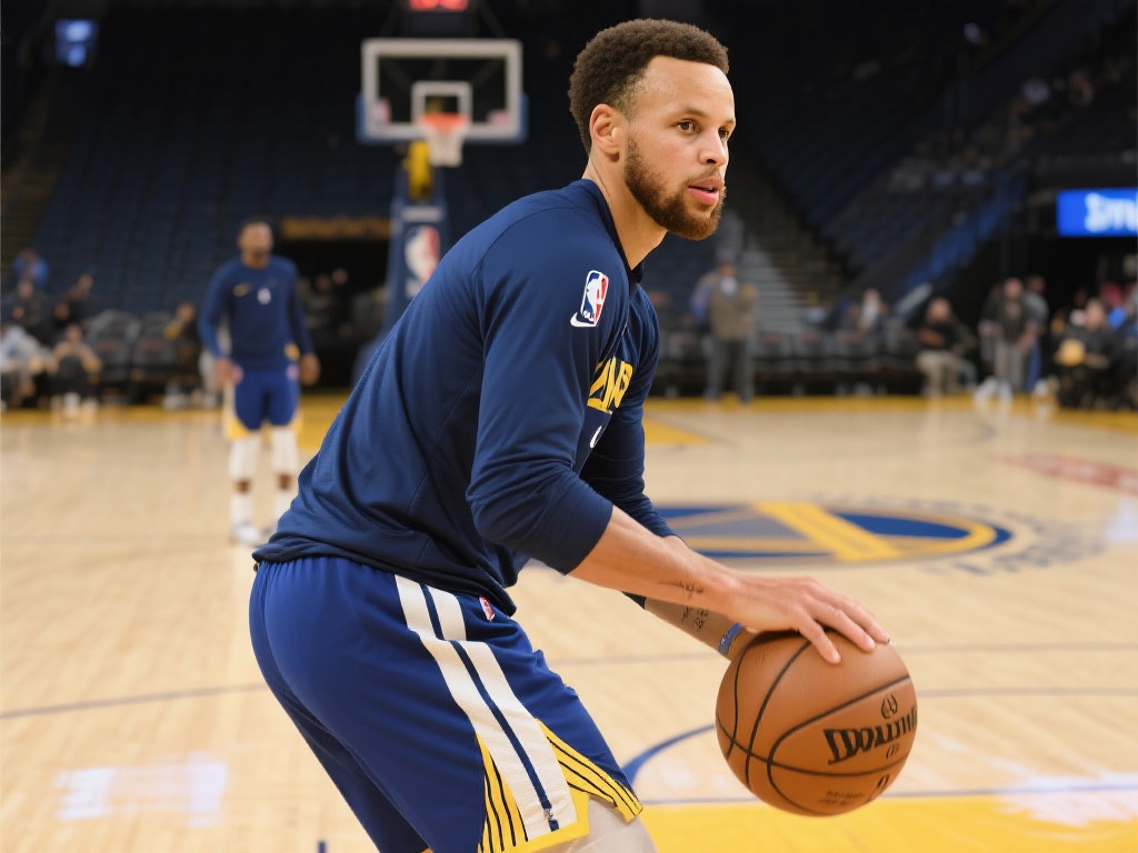 决战在即！勇士官方发布库里赛前热身照片